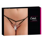 COTTELLI LINGERIE - SEKSOWNE WYCIĘTE STRINGI Z KORALIKOWYM ZDOBIENIEM