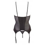 COTTELLI LINGERIE - SEKSOWNA KOSZULKA NA SZELKACH + STRINGI CZARNE