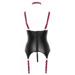 COTTELLI BONDAGE - HALECZKA Z PODWIĄZKAMI I STRINGAMI + OBROŻA I KAJDANKI