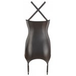 COTTELLI PARTY - CZARNA MATOWA MINI SUKIENKA Z DEKOLTEM