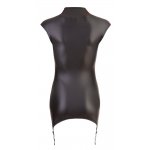 COTTELLI PARTY - CZARNA MATOWA SUKIENKA Z PASKAMI