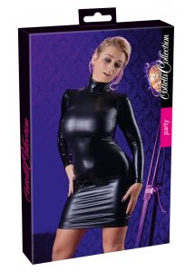 COTTELLI PARTY - CZARNA SUKIENKA Z KOŁNIERZEM