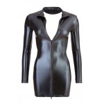 COTTELLI PARTY - CZARNA MINI SUKIENKA Z SUWAKIEM