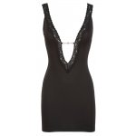 COTTELLI PARTY - CZARNA MINI SUKIENKA Z DEKOLTEM