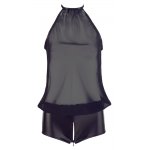 COTTELLI PARTY - CZARNE PRZEŚWITUJĄCE BODY