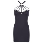 COTTELLI PARTY - CZARNA MINI SUKIENKA Z PIERŚCIENIEM