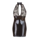 COTTELLI PARTY - CZARNA MINI SUKIENKA KORONKOWA WSTAWKA