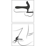 BLACK VELVETS - PIERŚCIEŃ NA PENISA ZE STYMULATOREM ŁECHTACZKI 14 CM