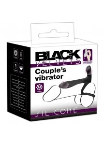 BLACK VELVETS - PIERŚCIEŃ NA PENISA ZE STYMULATOREM ŁECHTACZKI 14 CM