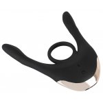 COUPLES CHOICE - WIELOFUNKCYJNY WIBRATOR DLA PAR Z PIERŚCIENIEM NA PENISA + PILOT