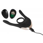 COUPLES CHOICE - WIELOFUNKCYJNY WIBRATOR DLA PAR Z PIERŚCIENIEM NA PENISA + PILOT