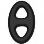 CRAZY BULL - PODWÓJNY SILIKONOWY PIERŚCIEŃ NA PENISA CZARNY