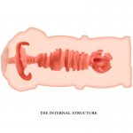 CRAZY BULL - PORĘCZNY MASTURBATOR LILLIAN Z OTWOREM CIPKI 13CM