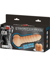 CRAZY BULL - 2IN1 NAKŁADKA I MASTURBATOR Z WIBRACJAMI 21.8CM