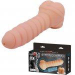 CRAZY BULL - 2IN1 NAKŁADKA I MASTURBATOR Z WIBRACJAMI 21.8CM