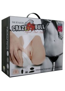 CRAZY BULL - REALISTYCZNY MASTURBATOR Z POCHWĄ ODBYTEM I WIBRACJAMI + PILOT