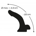 CRYSTAL - REALISTYCZNE ZAKRZYWIONE DILDO 22CM