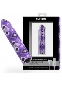 CUSTOM BULLETS - WIBRACYJNY POCISK 10 TRYBÓW FIOLETOWY WĄŻ
