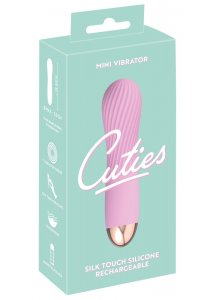 CUTIES - RÓŻOWY MINI WIBRATOR Z ROWKAMI