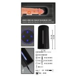 REBEL - MASTURBATOR Z 2 SILNIKAMI I PODGRZEWANIEM DO 43° CZARNY