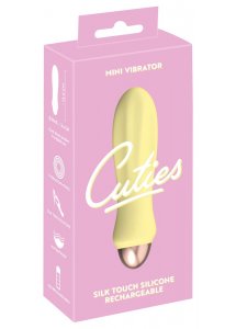CUTIES - ŻÓŁTY MINI WIBRATOR Z WYPUSTKAMI