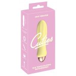 CUTIES - ŻÓŁTY MINI WIBRATOR Z WYPUSTKAMI
