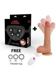 CYBER SILICOCK - REALISTYCZNY PENIS MR RICK + PILOT + STRAP-ON