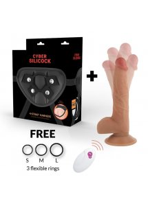 CYBER SILICOCK - REALISTYCZNY PENIS MR JOHN + PILOT + STRAP-ON