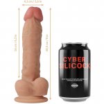 CYBER SILICOCK - SUPER REALISTYCZNE DILDO MAGNUS 20,5 CM + STRAP-ON
