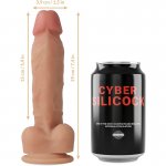 CYBER SILICOCK - SUPER REALISTYCZNE DILDO OLIVER 19 CM + STRAP-ON
