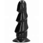 CZARNE SPIRALNE DILDO ALL BLACK 17CM