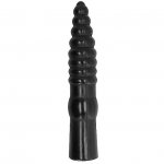 CZARNE ROWKOWANE DILDO ANALNE ALL BLACK 33CM