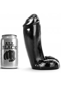 REALISTYCZNE CZARNE GRUBE DILDO ALL BLACK 18CM
