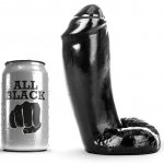 REALISTYCZNE CZARNE GRUBE DILDO ALL BLACK 18CM