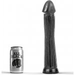 CZARNE SMUKŁE DILDO ALL BLACK 31CM