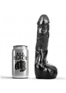 REALISTYCZNE CZARNE DILDO ALL BLACK 20CM