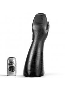 CZARNE DILDO ANALNE W KSZTAŁCIE DŁONI FISTING ALL BLACK 39CM