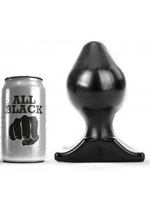 CZARNY OKRĄGŁY KOREK ANALNY ALL BLACK 16,5x9CM