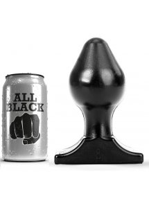CZARNY OKRĄGŁY KOREK ANALNY ALL BLACK 16x8CM