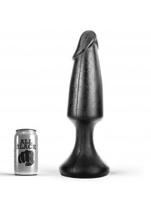 ALL BLACK KOREK ANALNY Z ŻOŁĘDZIEM 35CM