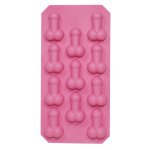 RÓŻOWA FOREMKA NA KOSTKI LODU W KSZTAŁCIE "PENISKÓW"