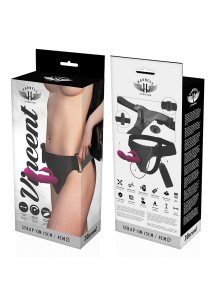 VINCENT - UPRZĄŻ STRAP-ON Z WIBRATOREM KRÓLIK 15 X 4CM