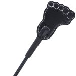 DARKNESS - CZARNY BICZ Z ELEGANCKIM UCHWYTEM I PACKĄ W KSZTAŁCIE STOPY