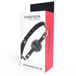 DARKNESS - CZARNY KNEBEL W KSZTAŁCIE KULKI Z DZIURKAMI