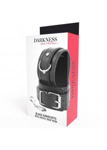 DARKNESS - WZMOCNIONE SKÓRZANE KAJDANKI NA NADGARSTKI