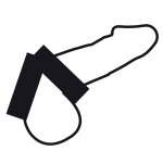 DARKNESS - PODWÓJNY MIĘKKI PIERŚCIEŃ NA PENISA CZARNY