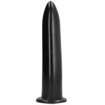 GŁADKIE DILDO ALL BLACK 20 CM CZARNE