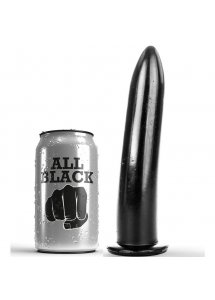GŁADKIE DILDO ALL BLACK 20 CM CZARNE