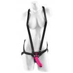 DILLIO - DILDO STRAP-ON UPRZĄŻ RÓŻOWY 16CM