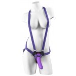 DILLIO - DILDO STRAP-ON UPRZĄŻ FIOLETOWY 19CM